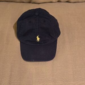 Polo by Ralph Lauren Navy Cap with Yellow Pony Emblem